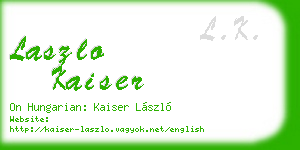 laszlo kaiser business card